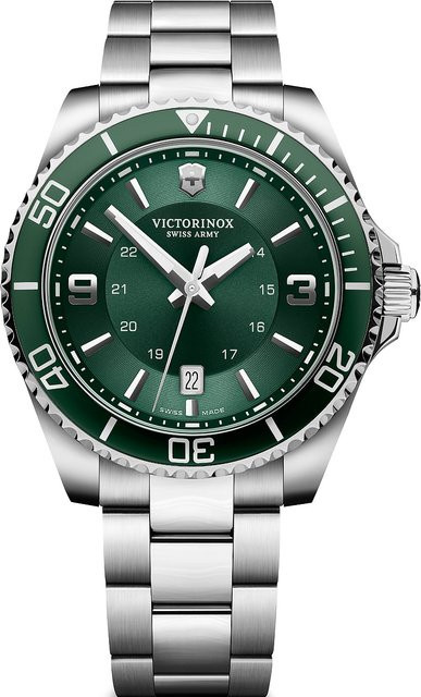 Victorinox Maverick Large Herrenuhr, Quarz, Edelstahl, 43 mm, Grün - Bild 1