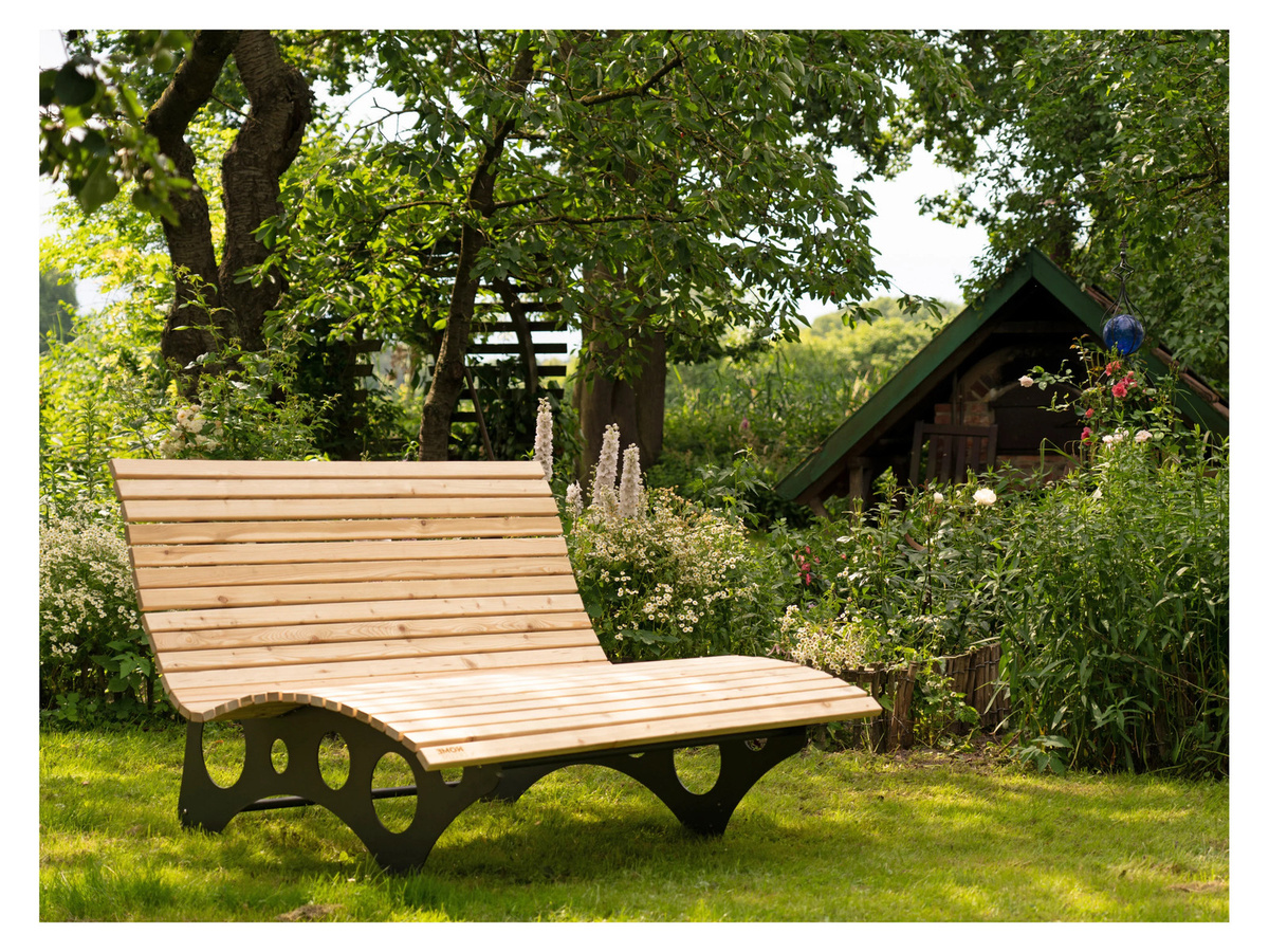 Home Deluxe Wellenholzliege TAIGA Waldsofa aus Lärchenholz in Braun B: 157 cm, T: 200 cm, H: 90 cm - Bild 4