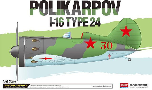 Academy Polikarpov I-16 Type 24, Fahrzeug, 1:48, Limited Edition - Bild 1
