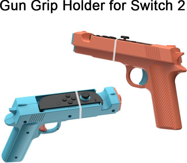 DIXSG Pistolengriffhalter für Nintendo Switch 2 und Joy-Con in Multicolour für Shooter und Simulationen - Bild 1