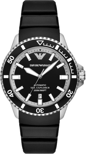 Emporio Armani Armbanduhr, Automatik, Edelstahl, Silikonarmband, 42 mm, Herren - Bild 1
