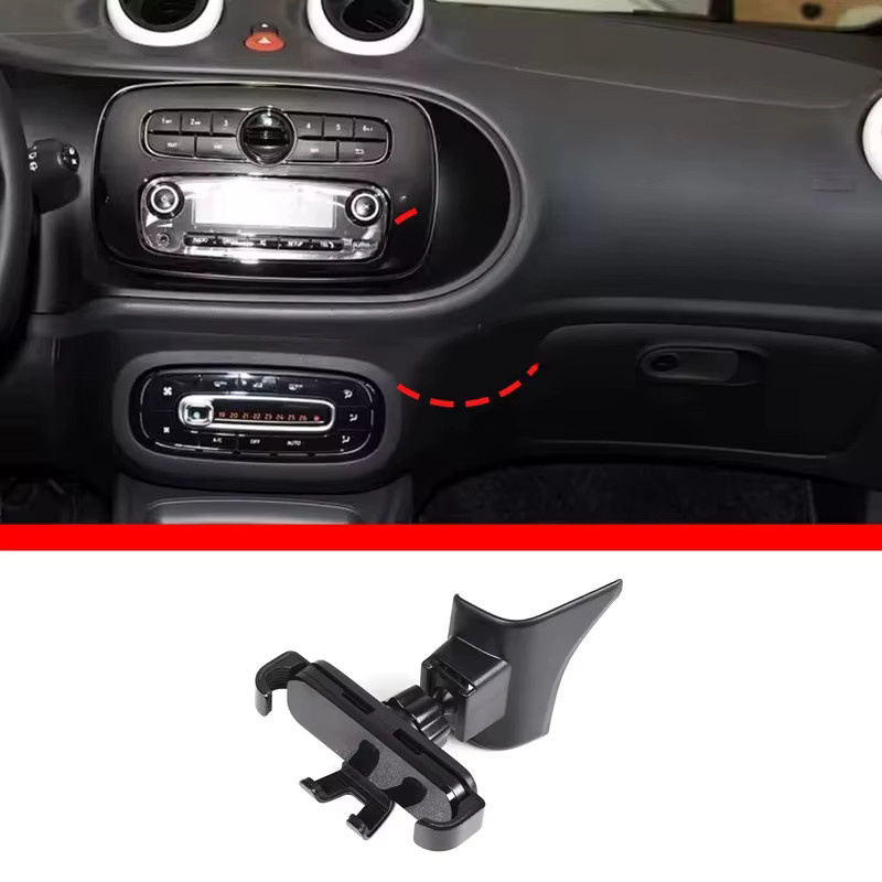 Metyoucar Handyhalterung für Mercedes Benz Smart Fortwo und Forfour (2011-2015), GPS Navigationshalterung für das Innenzubehör, Schwarz - Bild 4