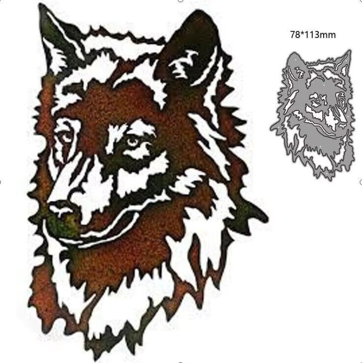 Metall Stanzform für Scrapbooking mit Tier-Motiven Pferd und Katze zur Papiergestaltung und Prägung - Bild 2