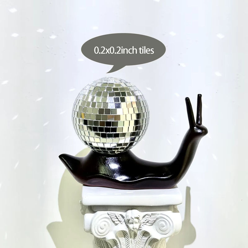 Retro Disco Schnecke Miniatur Figur aus Kunstharz in Mehrfarbig und Schwarz zur Tischdekoration - Bild 4