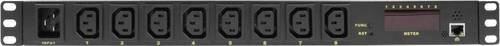 LogiLink PDU8P01 IP PDU Control Unit Stromverteilungseinheit für 19 Zoll Netzwerkschränke, 1 HE, Schwarz, 8x IEC 60320 C13 Ausgänge, Ethernet/LAN, Eingang IEC 60320 C20 - Bild 1