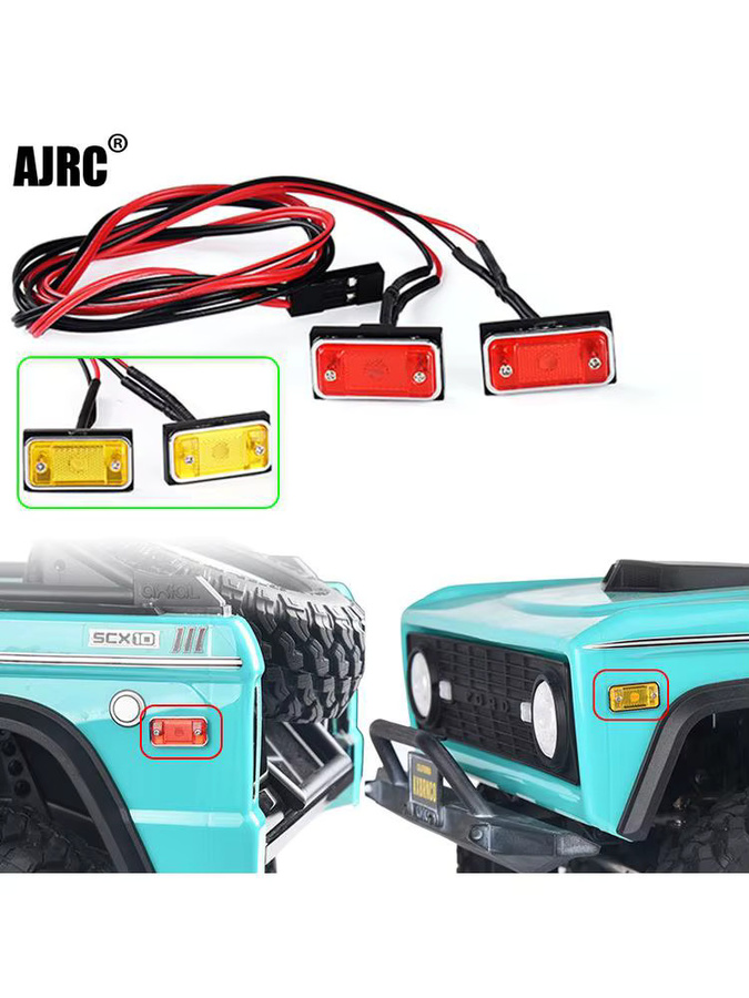 AJRC Blinker, 1 Paar, für 1/10 RC Crawler Auto, Kunststoff - Bild 3