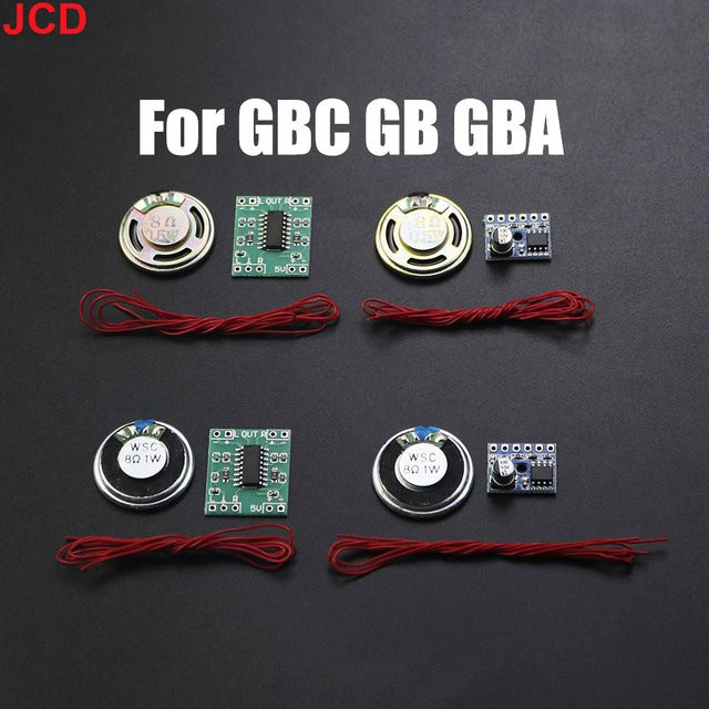 Jcd Sound Modul Set für Gameboy GBC GB GBA Konsolen mit Lautsprecher und Lautstärkeregler sowie Leistungsverstärker in Blau und Multicolour - Bild 1