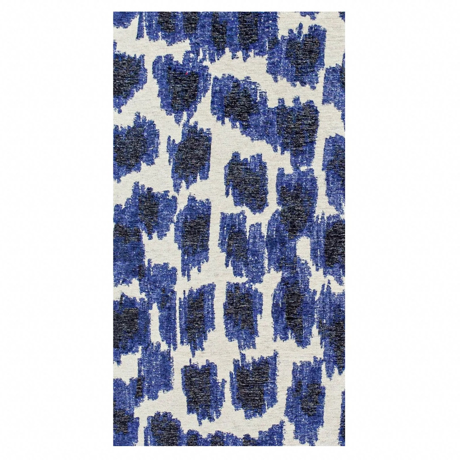 Lola&Moi Teppich Ikat in Ultramarin Blau, Breite: 80 cm, Länge: 150 cm - Bild 2