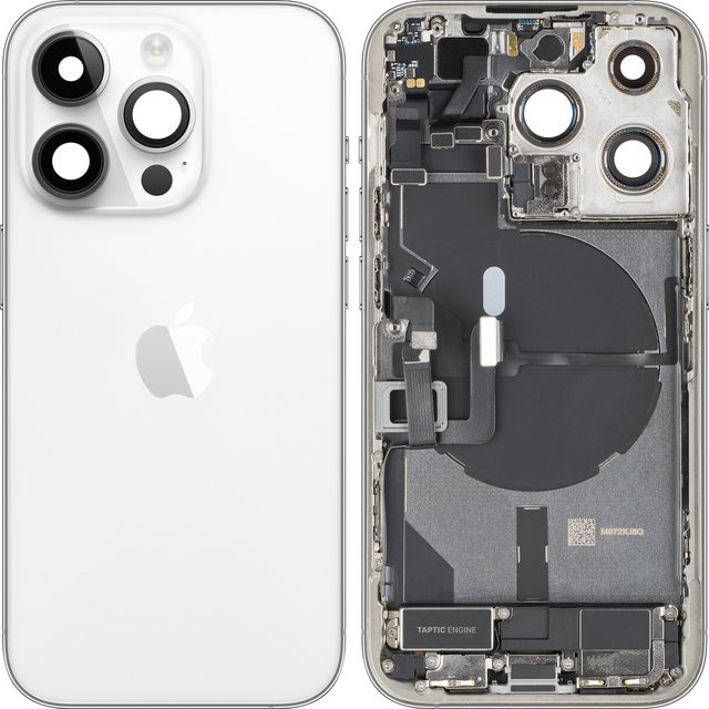 Apple iPhone 14 Pro Akkuabdeckung mit Mittelgehäuse in Silber - Bild 1