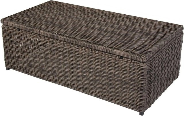 MCW Modulares Poly-Rattan Alu-Sofa Couchtisch in Grau, B/T/H: 111 x 37 x 58 cm - Bild 1