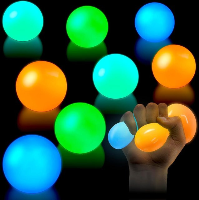 Fashnics Leuchtende klebrige Bälle, Squishy Stressabbau Spielzeug, 1/5/6 Stück - Bild 1