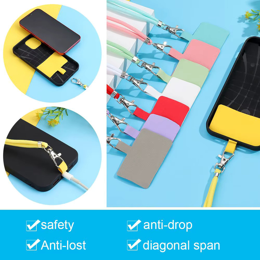 Universal-Telefon-Lanyard verstellbarer und abnehmbarer Halsband-Gurt für Mobiltelefone und Koffer in Grau - Bild 4
