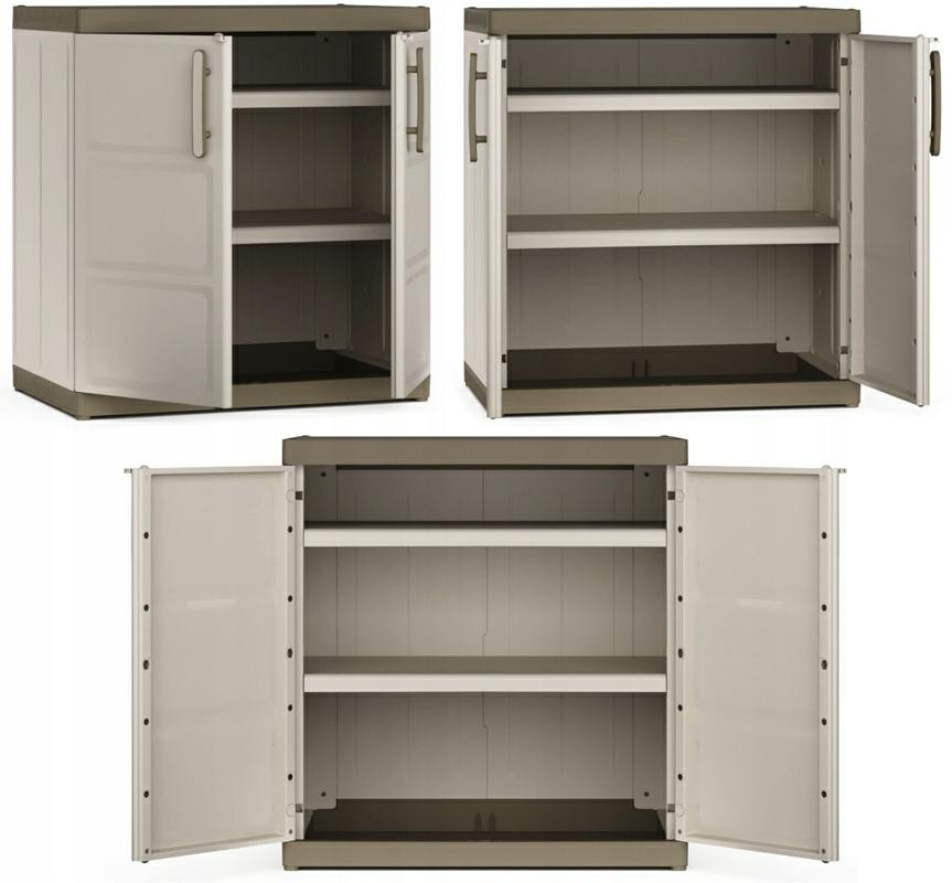 Keter Unterschrank Excellence XL in Beige aus Kunststoff mit mattem Finish - Bild 2