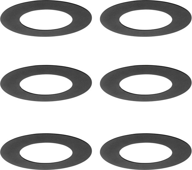 QAZQA 6er Set schwarze Abstandshalter für Einbaustrahler aus Edelstahl, Höhe: 7,5 cm und 13 cm - Bild 1