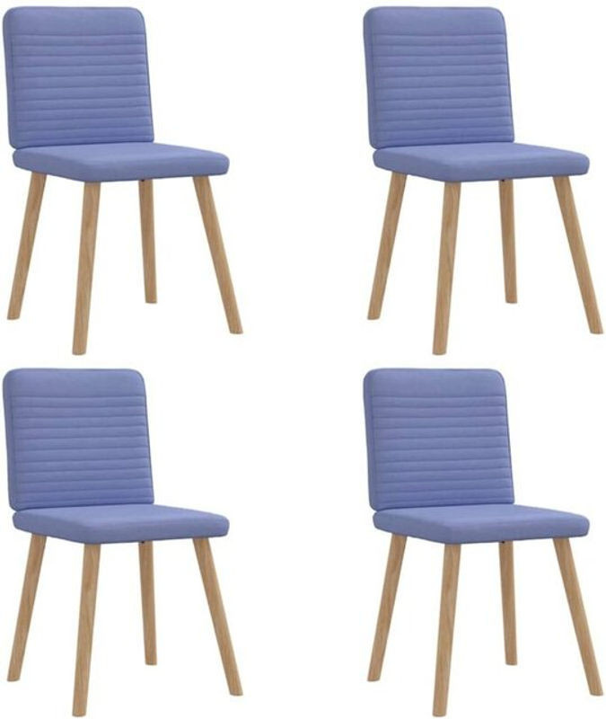 Set aus 4 modernen Esszimmerstühlen aus Stoff in Jeansblau von vidaxl - Bild 1