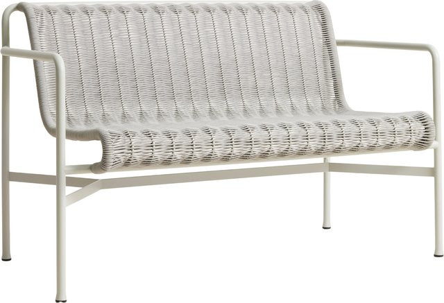 HAY Palissade Cord Dining Bench Essbank aus pulverbeschichtetem Stahl in Grau - Bild 1