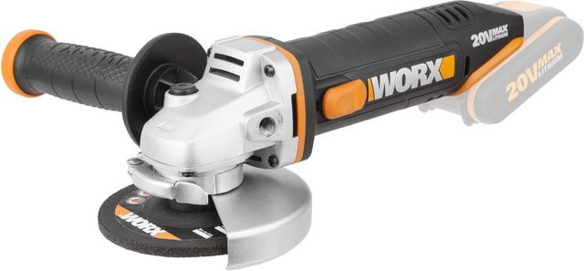 Worx Akku-Winkelschleifer WX800.9 PowerShare 20 V Solo in Orange - Bild 1