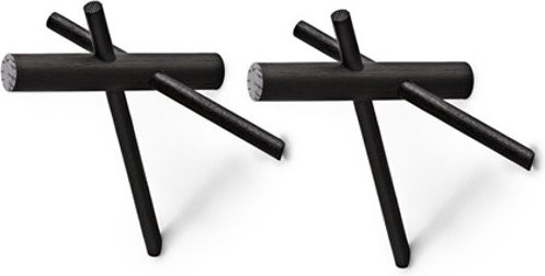 Normann Copenhagen Sticks Garderobe in Schwarz Matt mit Haken im nordischen Design - Bild 1