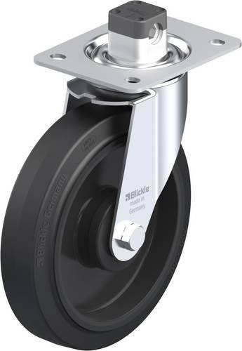 Blickle Lenkrolle mit Feststeller 751871 LE-POEV 200KA-CS11 in Schwarz und Grau mit Rad-Durchmesser 200 mm und einer Tragfähigkeit von 300 kg - Bild 1