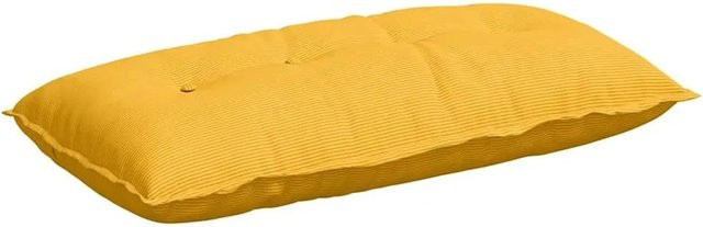 vidaXL Rückenkissen aus Cordstoff in Hellgelb, B/H: 100 x 50 cm - Bild 1