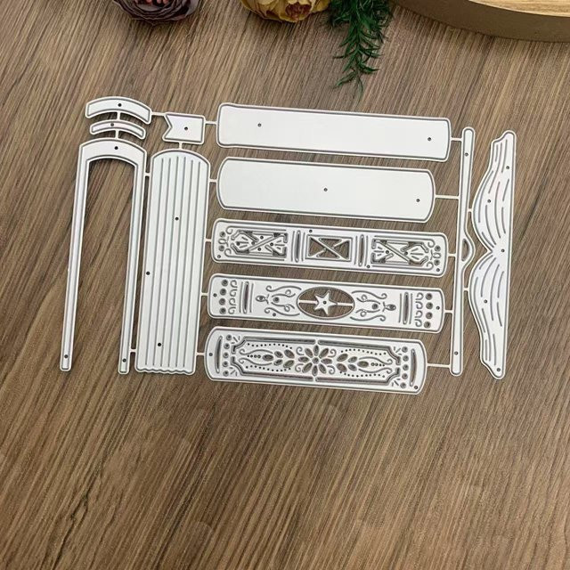 3D Metall-Stanzformen Vintage Buch für DIY Scrapbooking und Kartenherstellung in Silber - Bild 1