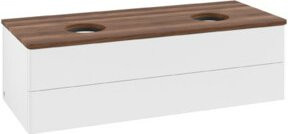 V&B Waschtischunterschrank Antao ohne Frontstruktur in Weiß lackiert, B/T/H: 120 x 36 x 50 cm - Bild 1