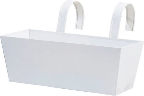 SIENA GARDEN Pflanzgefäß Basic Blumenkasten aus Stahlblech in Weiss - Bild 1