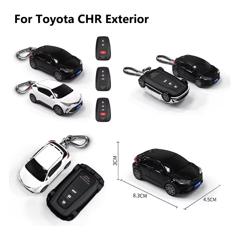 ICAR Schlüsselhülle für Toyota CHR Camry Corolla RAV4 Highlander Wildlander mit 2 3 oder 4 Tasten Fernbedienung - Bild 3