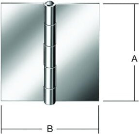 VORMANN Tür-Scharnier kantig in Chrom, Farbe Silber, B: 60 mm, H: 60 mm - Bild 1