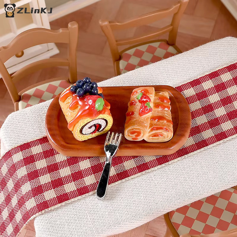 MYPANDA Puppenhaus Mini Kuchen Dessert Modell, Zubehör, 2-teiliges Set - Bild 3
