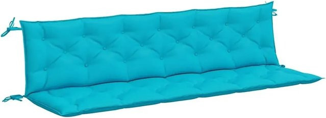 vidaXL Gartenbank-Auflagen 2er-Set Türkis aus wasserabweisendem Polyester B/T/H: 200 x 50 x 7 cm - Bild 1