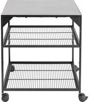Witt Pizzatisch XL 48651013 in Schwarz aus Edelstahl und pulverbeschichtetem Stahl mit Rollen und Stauraum - Bild 1