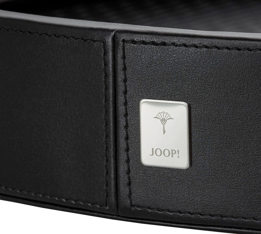 JOOP! Deko-Tablett in Schwarz aus Metall, Glas und Leder mit geometrischem Design - Bild 1