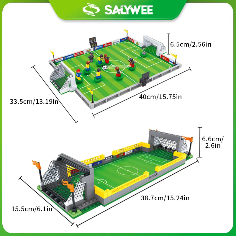 SALYWEE Sportplatz-Bausteine, Fußball-Basketball-Beachvolleyball-Szenenmodell - Bild 2