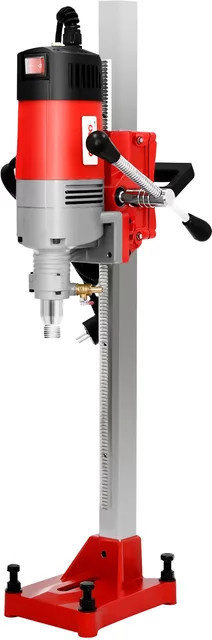 CNCEST Elektrische Kernbohrmaschine 2300W für Stahlbeton, Marmor und roten Backstein, Nass-Trocken-Betonbohrer, Farbe: Rot - Bild 1