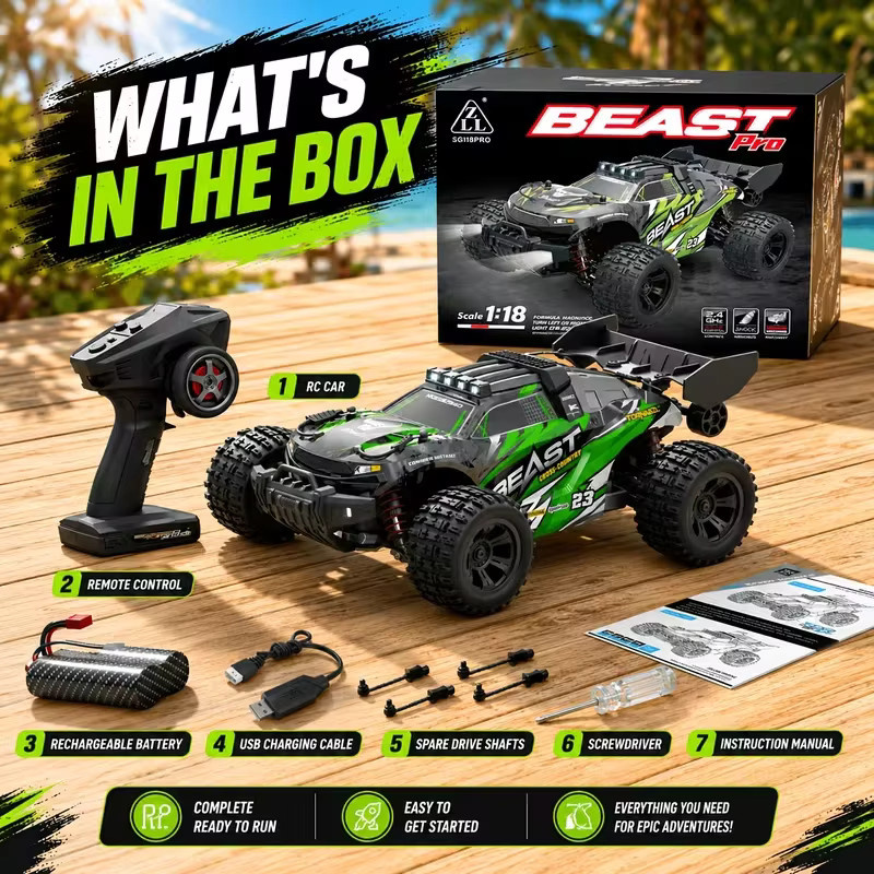 ZNLYRION SG118MAX PRO RC-Auto, 1:16, ferngesteuert, mit LED-Licht, ab 14 Jahren - Bild 2