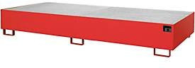 Bauer Südlohn Regalwanne RW/GR 3300-2 mit Gitterrost in Feuerrot RAL3000 - Bild 1
