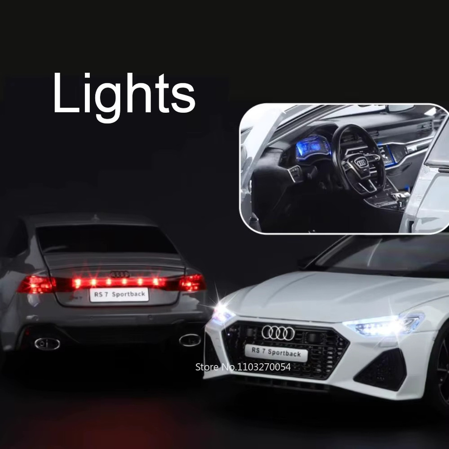 MAKEDA RS7 A6L Legierungsdruckguss-Modellauto, 1:18, mit Licht und Ton - Bild 4