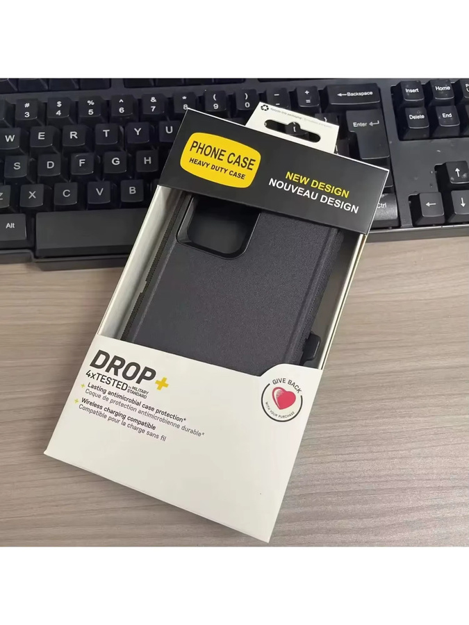 Defender Otter Armor Box Hülle für Samsung Galaxy S25 Ultra S24 S23 S22 S21 S20 Plus, robuste stoßfeste Schutzhülle mit Gürtelclip, Schwarz - Bild 4