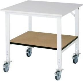 Rau Fahrbarer Arbeitstisch Tom KM-01 höhenverstellbar B/T/H: 100 x 100 x 91-123 cm - Bild 1