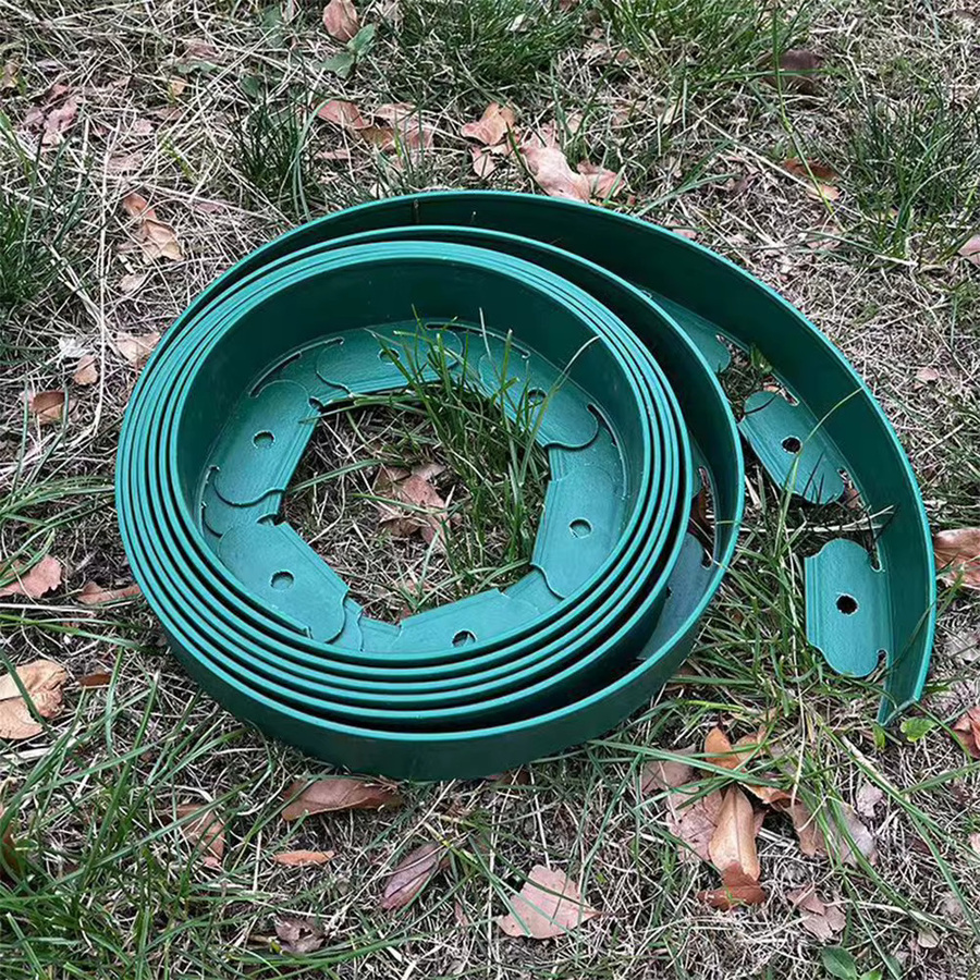 APWIKOGER Gartenrandbegrenzung Set in Schwarz, 10 m flexible Rasenkante mit 30 Pfählen für Blumenbeete und Rasenflächen - Bild 3