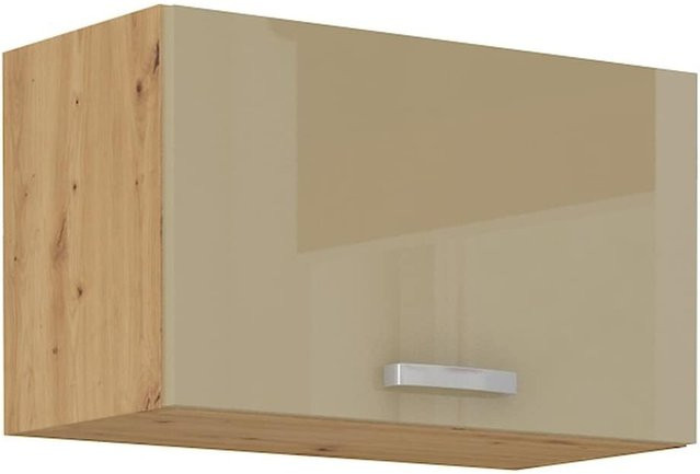 Hängeschrank für die Küche in Eiche Artisan Cappuccino Hochglanz, Breite: 60 cm - Bild 1