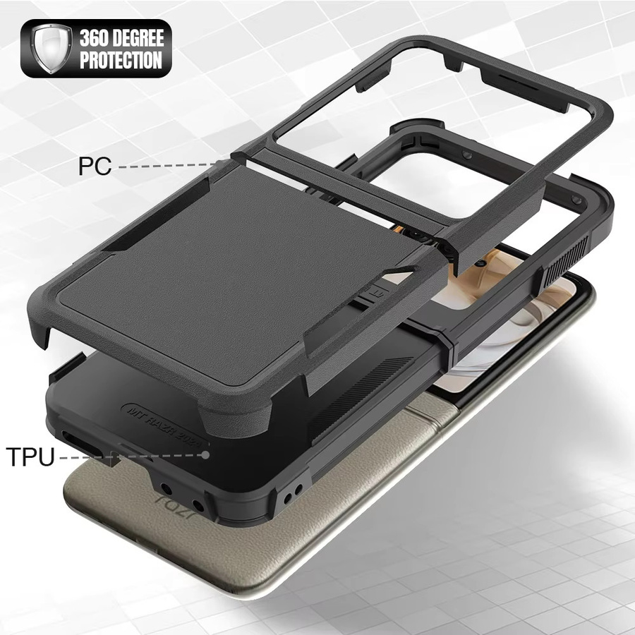 Robuste Armor PC OTT-BOX Handyhülle für Motorola Moto Razr 50 40 20 (Verfügbar in Blau und Schwarz) - Bild 2