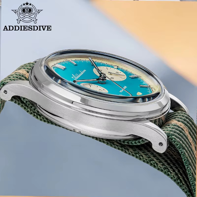 ADDIESDIVE Chronograph, Quarz, Edelstahl, Schwarz, Herren - Bild 3