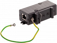 Axis TU8001 PoE-Überspannungsschutz für Ethernet/LAN in Schwarz zur DIN-Schienenmontage - Bild 1