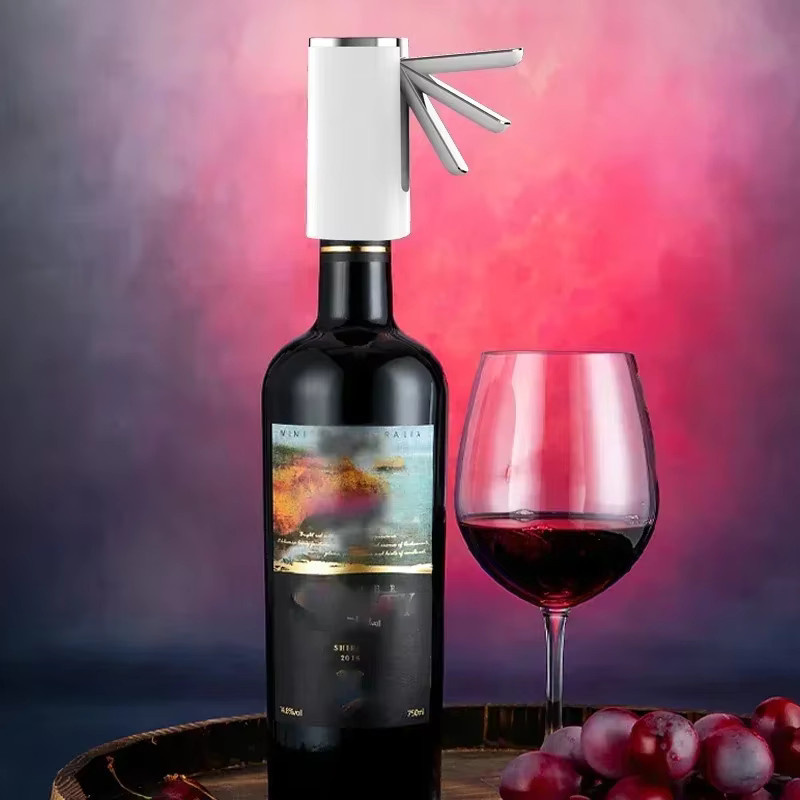 KAURIJIA Automatischer Alkoholspender in Schwarz, professioneller High-End-Whisky-Pumpspender und verstellbarer faltbarer Weindekanter aus Kunststoff - Bild 1