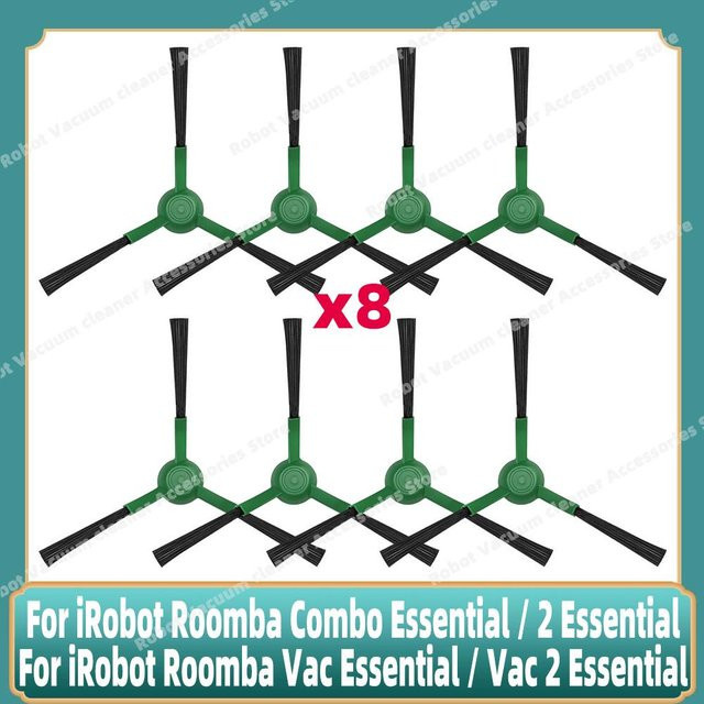 Ersatzteil-Set für iRobot Roomba 105 Combo, Roomba Combo Essential und 2 Essential mit Hauptseitenbürste, HEPA-Filter, Mopp und Staubbeuteln in Schwarz - Bild 1