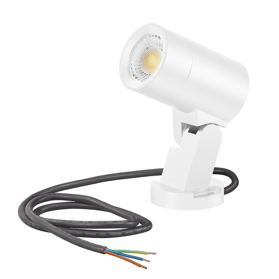 Luxvenum Gartenstrahler LED mit Spieß in Mattweiß, dimmbar, IP65 wetterfest für Außenbereich, Terrasse und Einfahrt - Bild 1