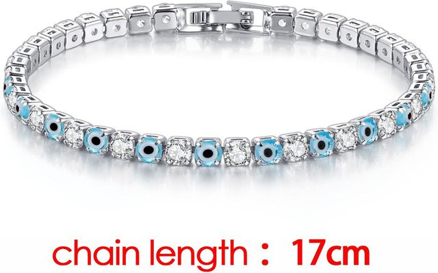 YULIN Armband, Kupfer, Zirkonia, Damen, Rotes Blaues Auge - Bild 1
