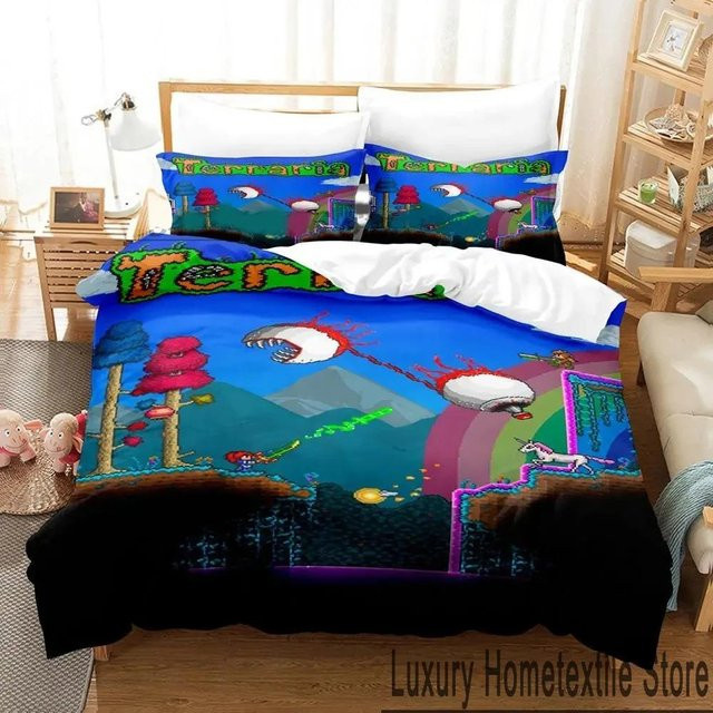 Bettwäsche Set Terraria mit Bettbezug und Kissenbezug von Binchi Outdoor Product, Mehrfarbig, Microfaser, B/H: 135 x 200 cm - Bild 1